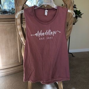 Mauve Alpha Delta Pi Muscle Tank Top